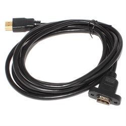 Удлинитель (кабель) HDMI "папа" - HDMI "мама", 2 м, с креплением на корпус