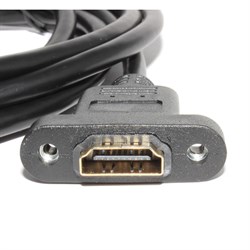 Удлинитель (кабель) HDMI "папа" - HDMI "мама", 2 м, с креплением на корпус