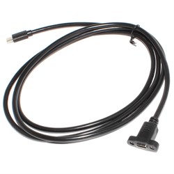 Кабель (удлинитель) USB Type C "мама" - USB Type C "папа", с креплением на корпус, 1.5 м