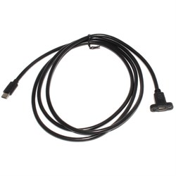 Кабель (удлинитель) USB Type C "мама" - USB Type C "папа", с креплением на корпус, 1.5 м