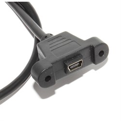 Кабель (удлинитель) Mini USB "мама" - Mini USB "папа", с креплением на корпус, 0.5 м