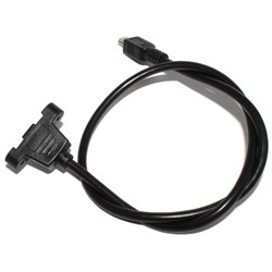 Кабель (удлинитель) Mini USB "мама" - Mini USB "папа", с креплением на корпус, 0.5 м