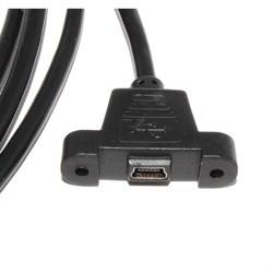 Кабель (удлинитель) Mini USB "мама" - Mini USB "папа", с креплением на корпус, 1.5 м