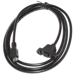 Кабель (удлинитель) Mini USB "мама" - Mini USB "папа", с креплением на корпус, 1.5 м