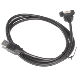 Кабель (удлинитель) USB 3.0 AF "мама" - USB 3.0 AM "папа", с креплением на корпус, 1.5 м