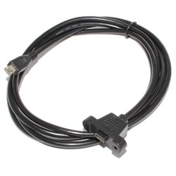 Кабель (удлинитель) Micro USB "мама" - Micro USB "папа", с креплением на корпус, 1.8 м