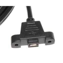 Кабель (удлинитель) Micro USB "мама" - Micro USB "папа", с креплением на корпус, 1.8 м