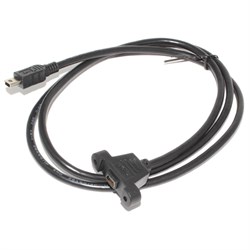 Кабель (удлинитель) Mini USB "мама" - Mini USB "папа", с креплением на корпус, 1 метр