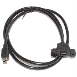 Кабель (удлинитель) Mini USB "мама" - Mini USB "папа", с креплением на корпус, 1 метр