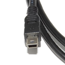 Кабель (удлинитель) Mini USB "мама" - Mini USB "папа", с креплением на корпус, 1 метр