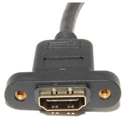 Удлинитель (кабель) HDMI "папа" - HDMI "мама", 0.3 м, с креплением на корпус