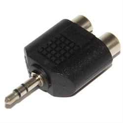 Переходник (разветвитель) Mini Jack 3.5 мм "стерео" "папа" - 2 x RCA "Тюльпан" "мама"