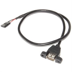 Кабель (переходник) USB 2.0 (AF) - USB 5 pin (на материнскую плату), с креплением, 0.5 м