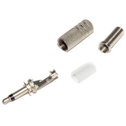 Штекер Mini Jack 3.5 мм, под пайку, "папа", моно, металл