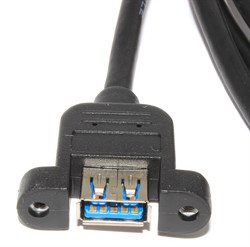 Кабель (удлинитель) USB 3.0 AF "мама" - USB 3.0 AM "папа", с креплением на корпус, 2 м