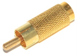 Переходник Micro Jack 2.5 мм "мама" - RCA "Тюльпан" "папа", позолоченный