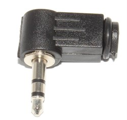 Разъём угловой Mini Jack 3.5 мм "папа", стерео, на кабель, под пайку