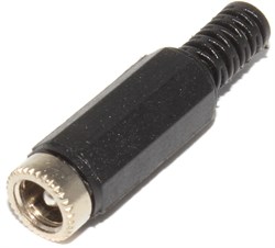 Разъём питания (гнездо) 5.5 x 2.5 мм, на кабель, под пайку