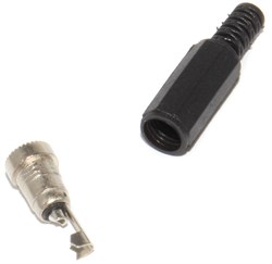 Разъём питания (гнездо) 5.5 x 2.1 мм, на кабель, под пайку