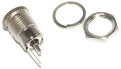 Разъём питания (гнездо) 5.5 x 2.1 мм, металлический, для крепления на корпус