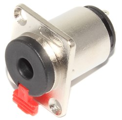 Разъём Jack 6.35 мм "мама", стерео, с фланцем для крепления на корпус