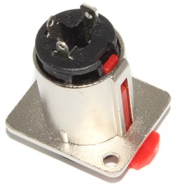 Разъём Jack 6.35 мм "мама", стерео, с фланцем для крепления на корпус