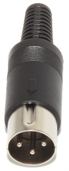 Разъём DIN 3 pin (3*180˚), "штекер"/"папа", под пайку, на кабель