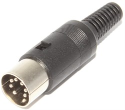 Разъём DIN 7 Pin (7*180°), "штекер"/"папа", под пайку, на кабель