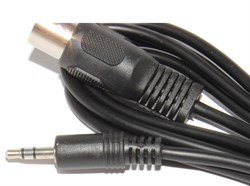 Кабель (переходник) DIN 5 Pin (5/180°) "штекер" - Mini Jack 3.5 мм "штекер", 1.2 м
