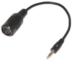 Переходник DIN 5 Pin "мама" - Mini Jack 3.5 мм "папа", стерео, распайка Type A (Philips) - фото 5804