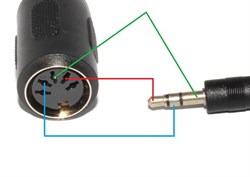 РАСПАЙКА (Philips) - Переходник DIN 5 Pin "мама" - Mini Jack 3.5 мм "папа", стерео