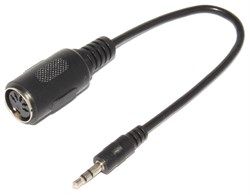 Переходник DIN 5 Pin "мама" - Mini Jack 3.5 мм "папа", стерео, распайка Type B (Kenwood)