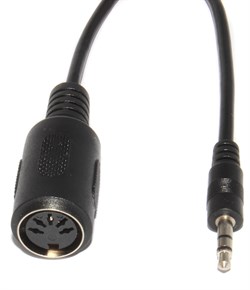 Переходник DIN 5 Pin "мама" - Mini Jack 3.5 мм "папа", стерео, распайка Type B (Kenwood)