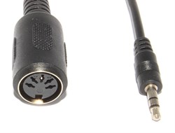 Переходник DIN 5 Pin "мама" - Mini Jack 3.5 мм "папа", стерео, распайка Type B (Kenwood)