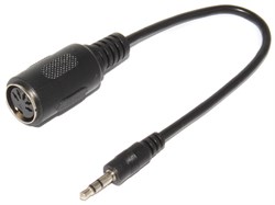 Переходник DIN 5 Pin "мама" - Mini Jack 3.5 мм "папа", стерео, распайка Type B (Kenwood)