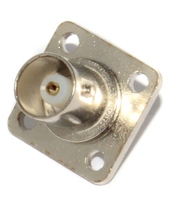 Разъем BNC "гнездо" ("мама"), на корпус, с фланцем, под пайку