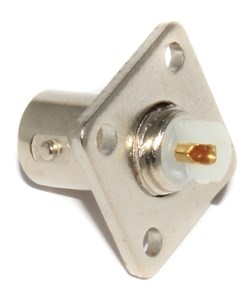 Разъем BNC "гнездо" ("мама"), на корпус, с фланцем, под пайку