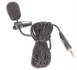 Репортёрский микрофон - прищепка (петличка) для компьютера, видеокамеры, фотоаппарата