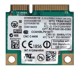 Внутренний модуль WiFi для ноутбука, Intel 5100 N802.11N (Mini PCI-E), 512AN-HMW 