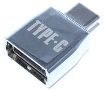 Переходник (адаптер) USB 3.1 Type С (папа) - USB 2.0 (мама), металлический
