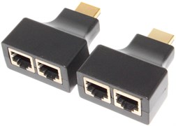 Удлинитель HDMI по витой паре (переходник HDMI - 2 x RJ45)