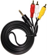 Кабель-переходник Mini Jack (Джек) 3.5 мм - 3 x RCA (тюльпаны), 1.5м