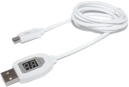Кабель USB - Micro USB для зарядки и передачи данных, с вольтметром и амперметром, 1 метр
