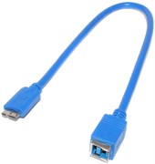 Кабель - переходник USB 3.0 B "мама" - USB Micro B (MicroB) "папа", 0.3 м