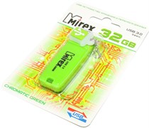 Флешка (флеш - накопитель) USB 3.0, 32 Gb, Mirex Chromatic Green