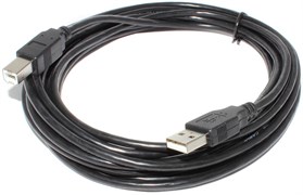 Кабель USB 2.0 (AM) - USB B (BM), 5 метров, для принтера, сканера