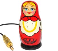Микрофон оригинальный "Матрёшка", Mini Jack 3.5 мм, 1.5 м, сделано в России