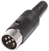 Разъём DIN 6 pin (DIN 45322) &quot;штекер&quot; / &quot;папа&quot;, на кабель