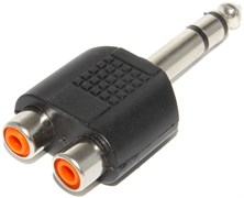Переходник (разделитель) Jack 6.3 мм TRS &quot;стерео&quot; &quot;папа&quot; - 2 x RCA Тюльпан &quot;мама&quot;