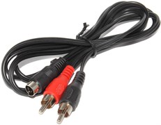 Кабель (переходник) S-Video (Mini DIN 4 Pin) &quot;папа&quot; - 2 x RCA &quot;Тюльпан&quot; &quot;папа&quot;, 1.5 м
